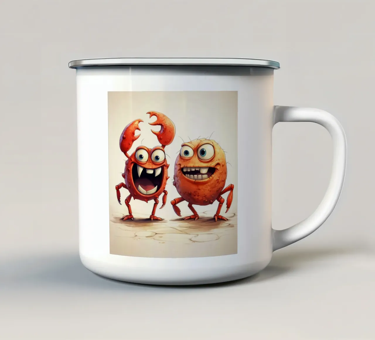 Retro Crab Duo tazza in smalto da Funny Animals