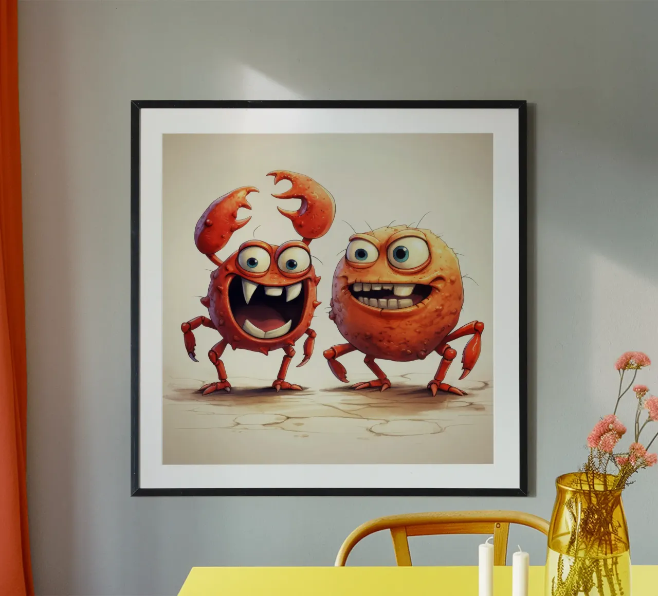 Retro Crab Duo carta hahnemühle da Funny Animals