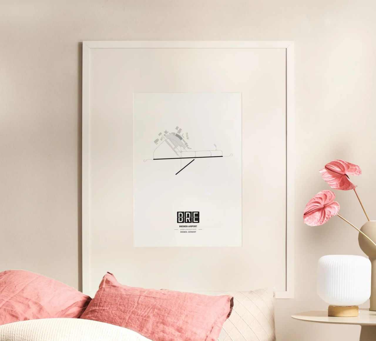 Flughafen Bremen Layout Poster von Christopher Adams