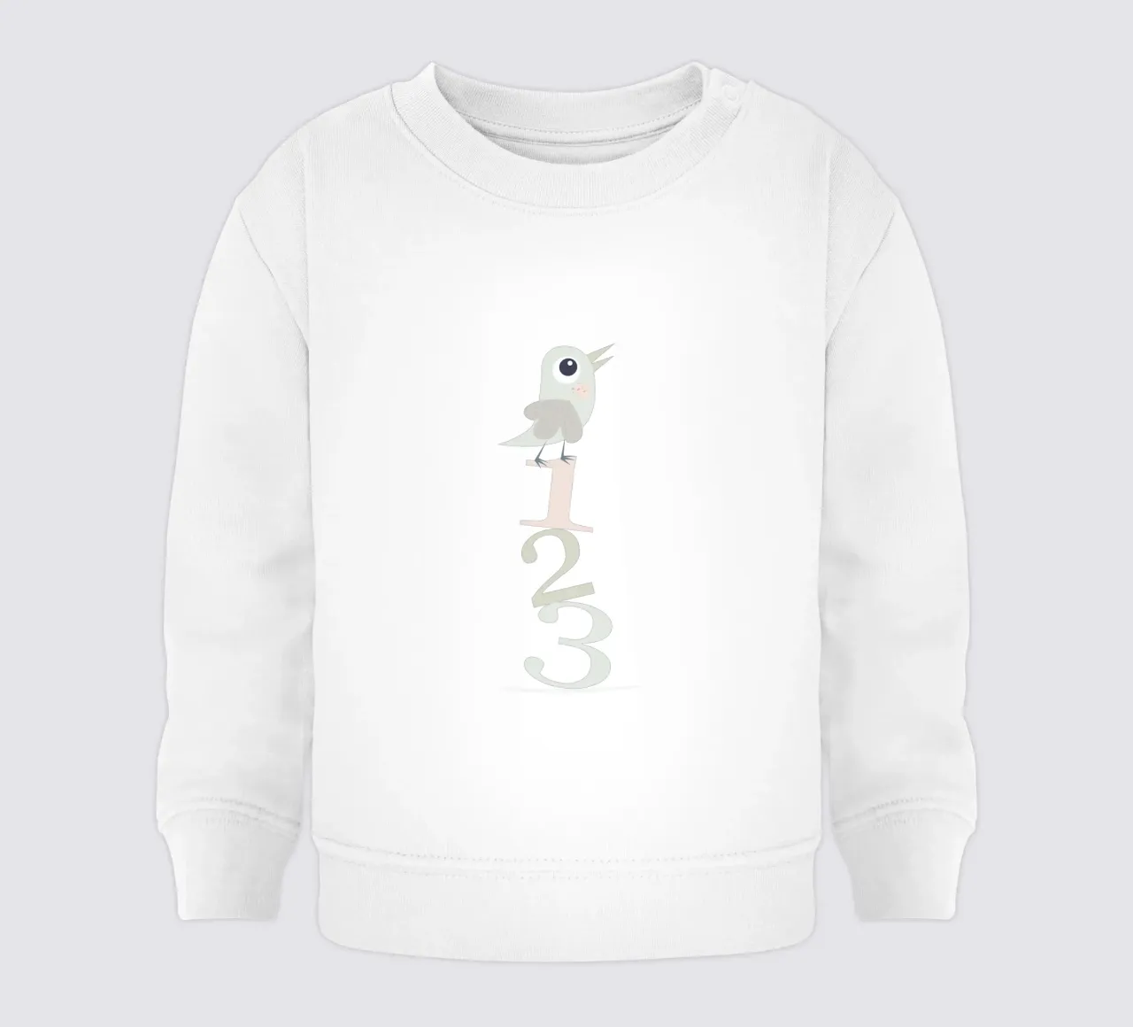 Vogel und Zahlen 123 Spaß für kleine Kinder Baby Sweatshirt von JaySan Studio