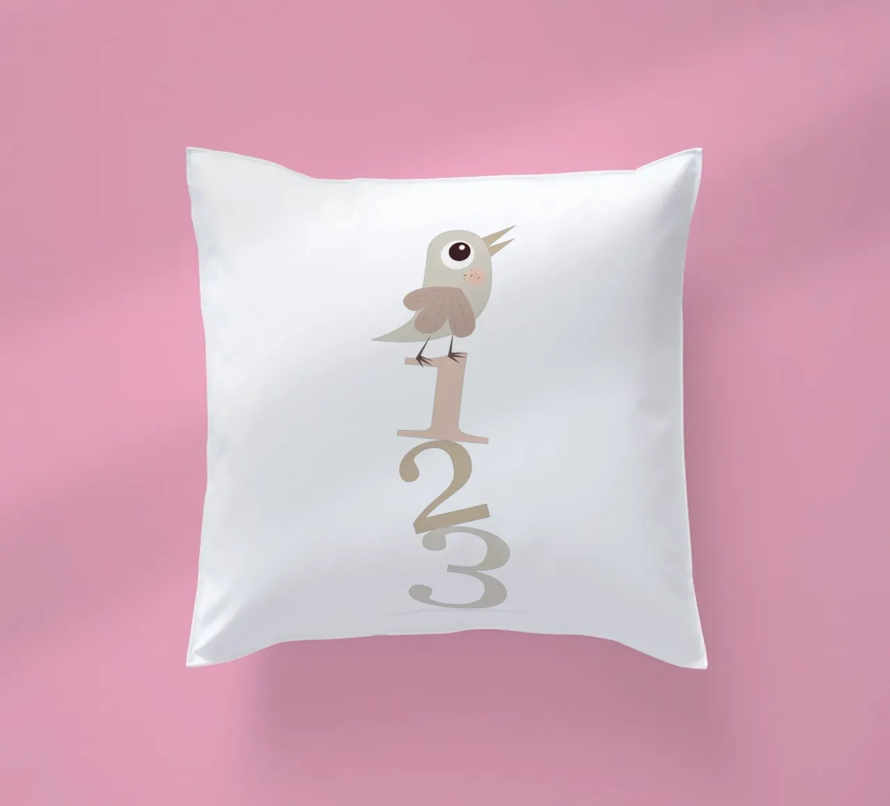 Vogel und Zahlen 123 Spaß für kleine Kinder Kissen von JaySan Studio