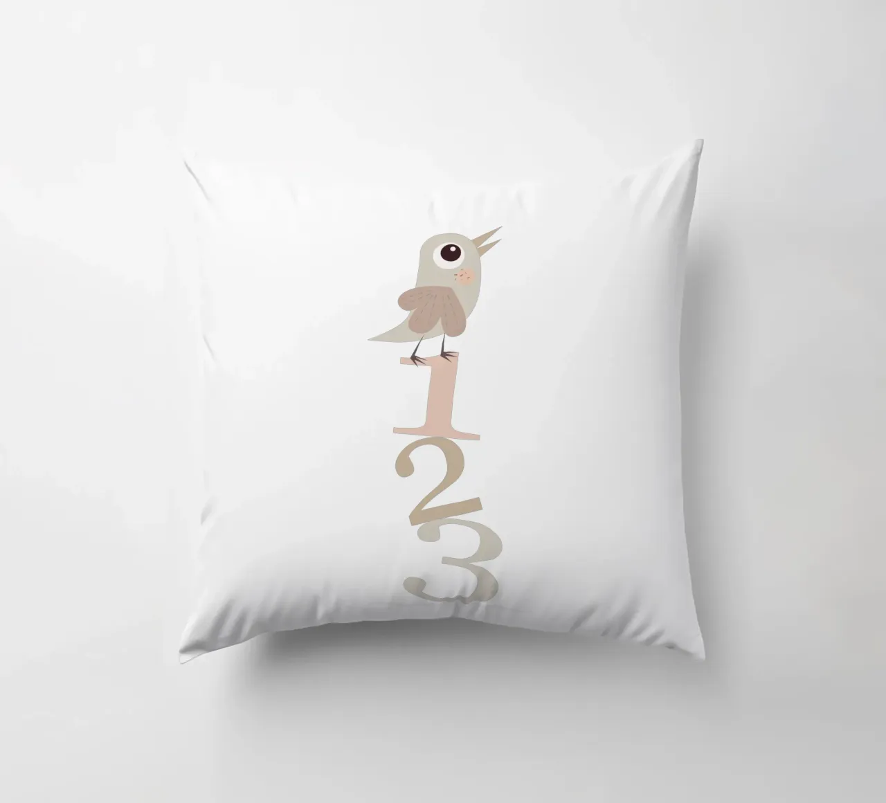 Vogel und Zahlen 123 Spaß für kleine Kinder Kissen von JaySan Studio