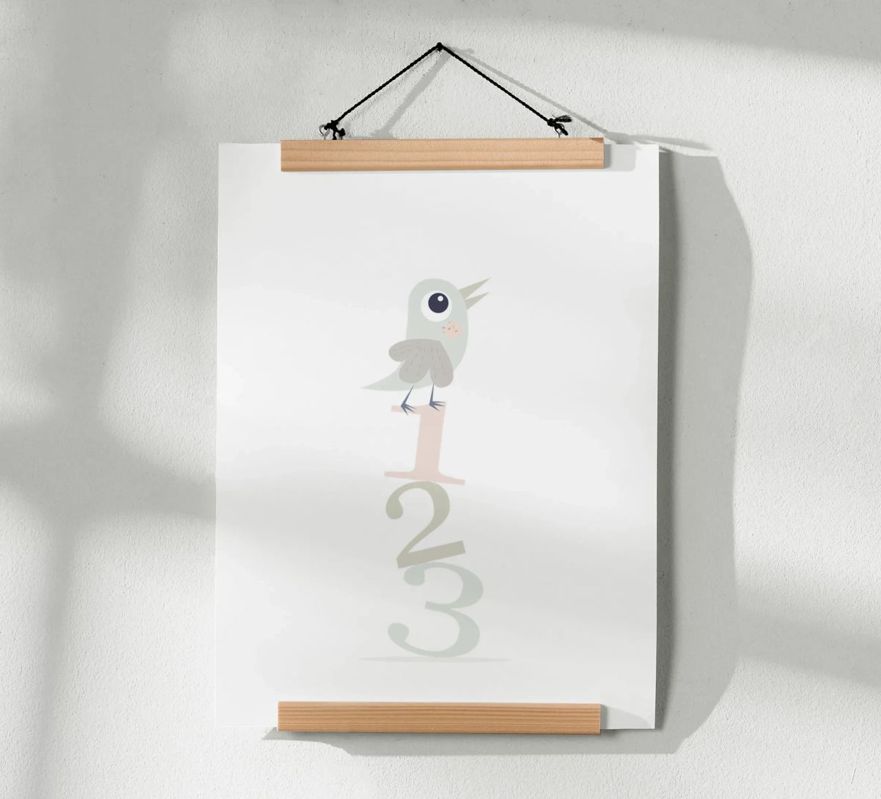 Uccelli e numeri 123 Divertimento per i più piccoli carta hahnemühle da JaySan Studio