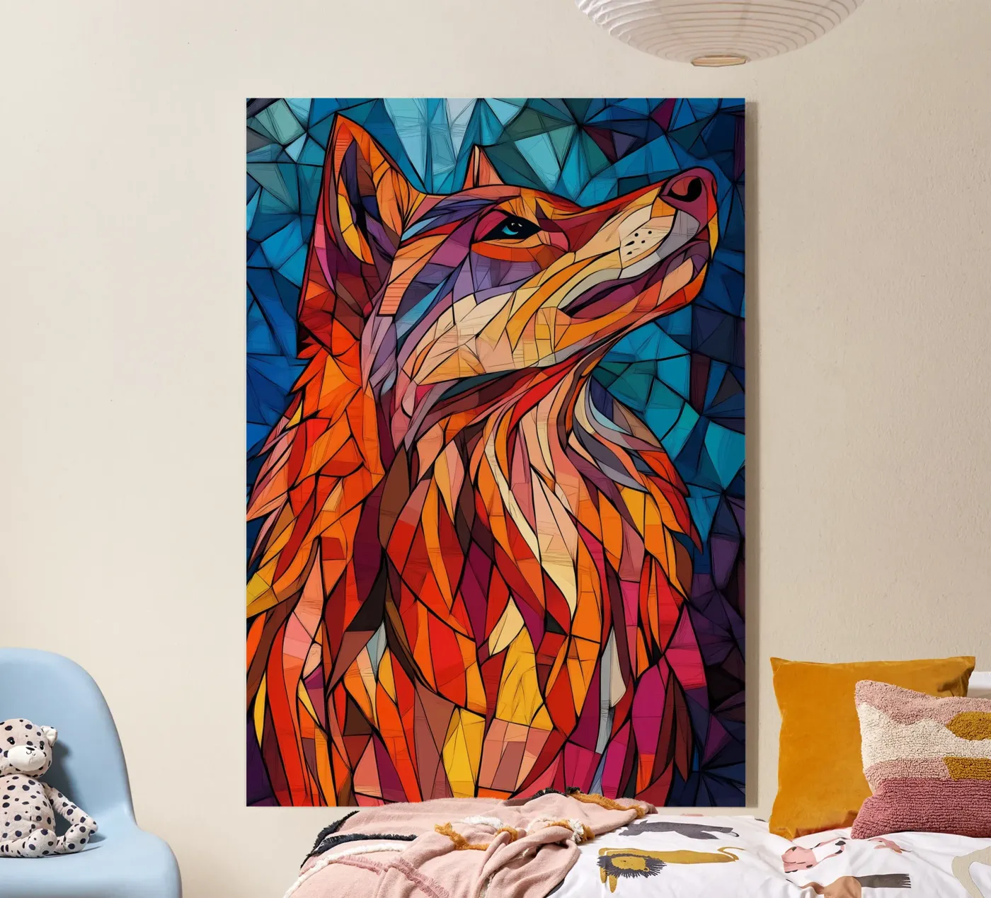 Animale lupo plexiglass da Pierre Walton