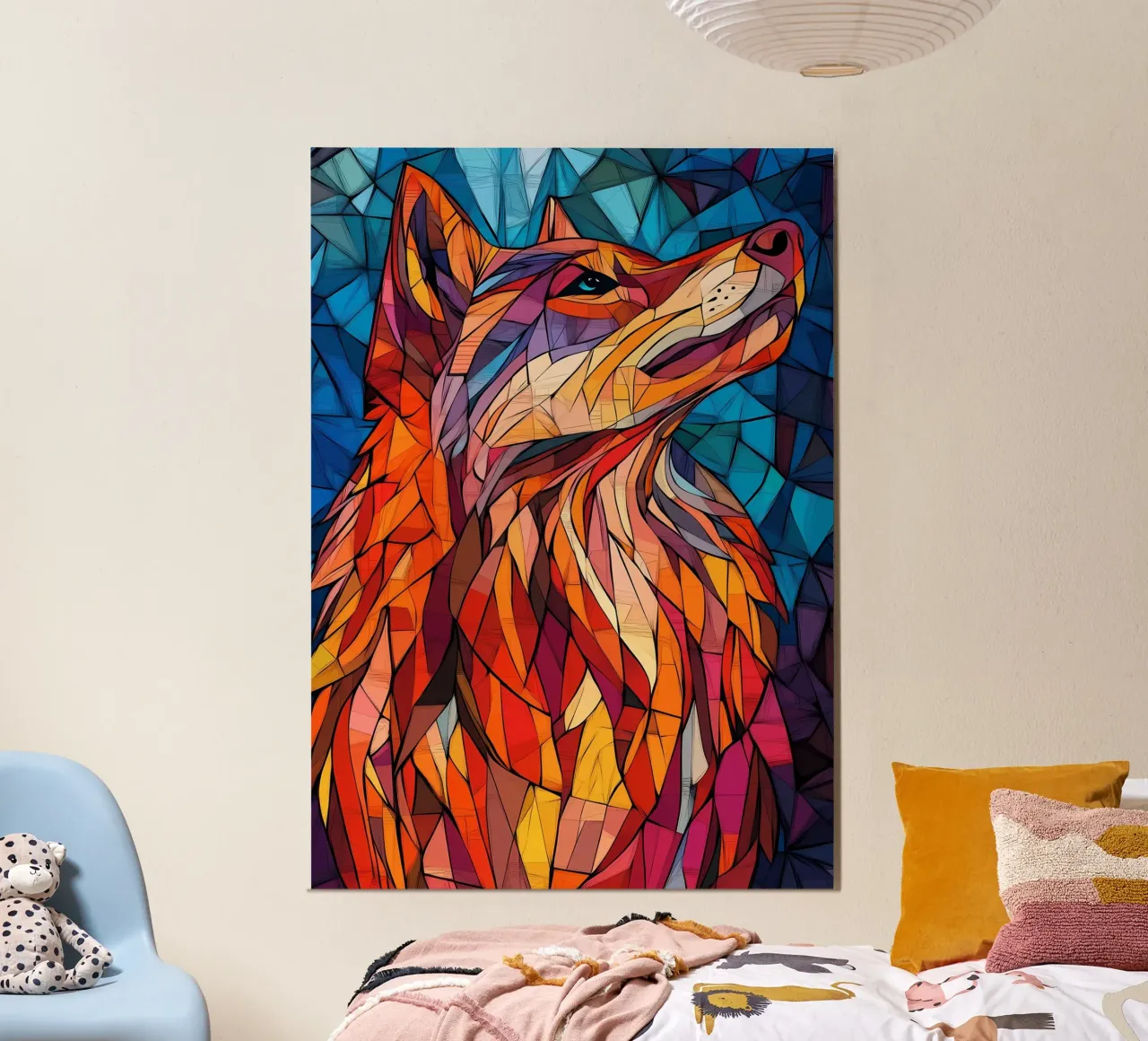 Animale lupo alluminio dibond da Pierre Walton