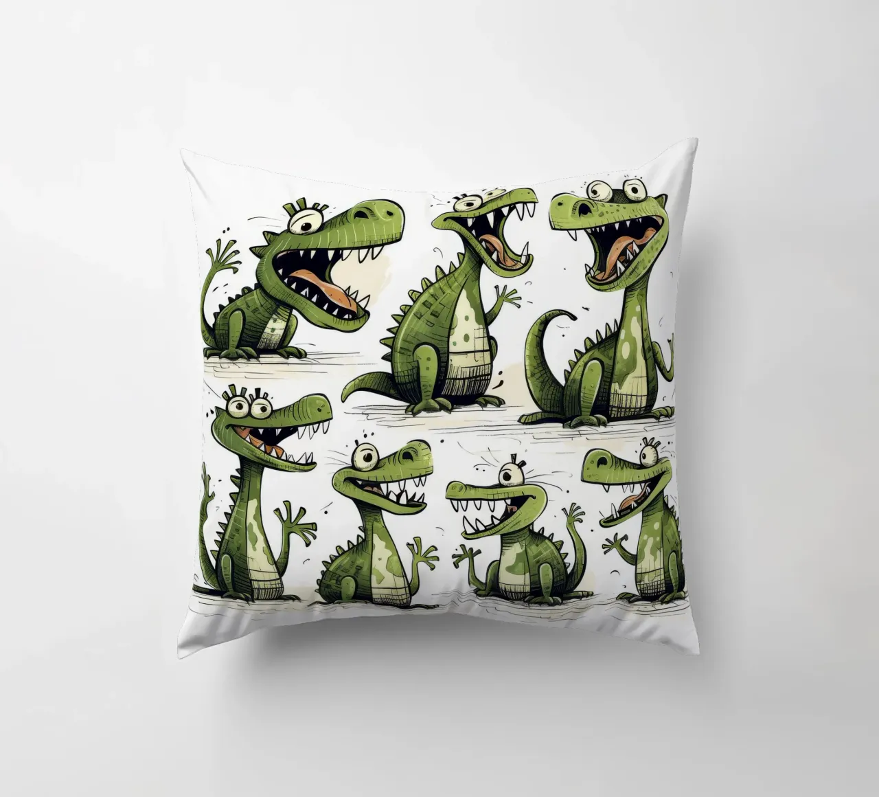 Retro Crocodile Gang cuscino da Funny Animals