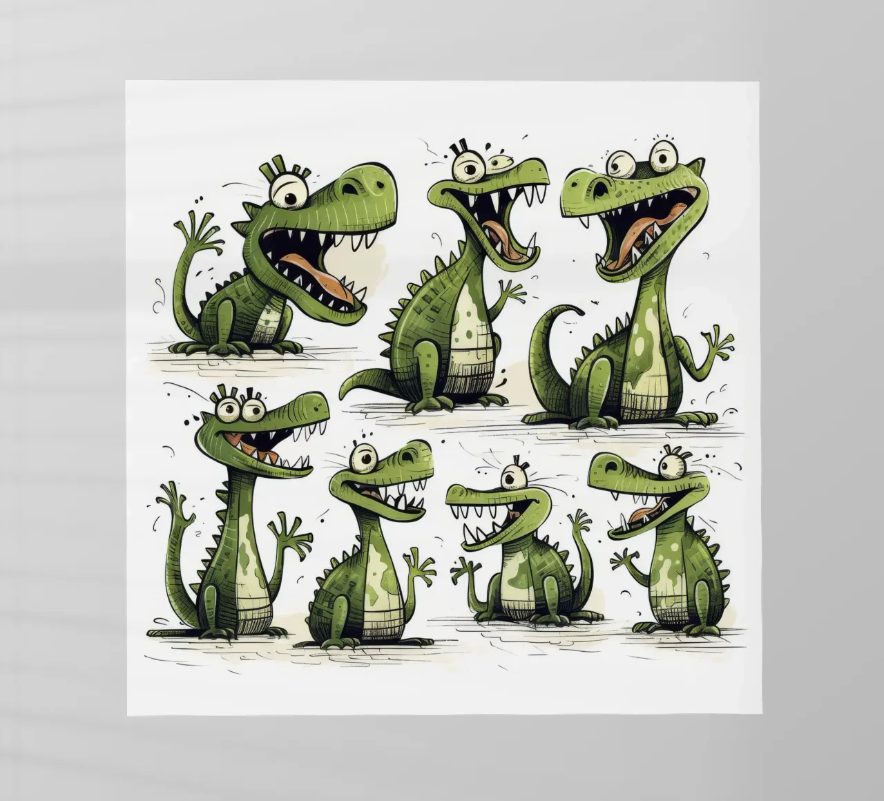 Retro Crocodile Gang pellicola backlit da Funny Animals