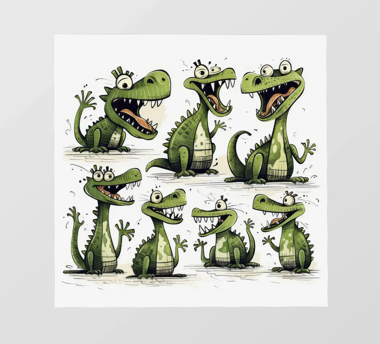 Retro Crocodile Gang telo in pvc da Funny Animals