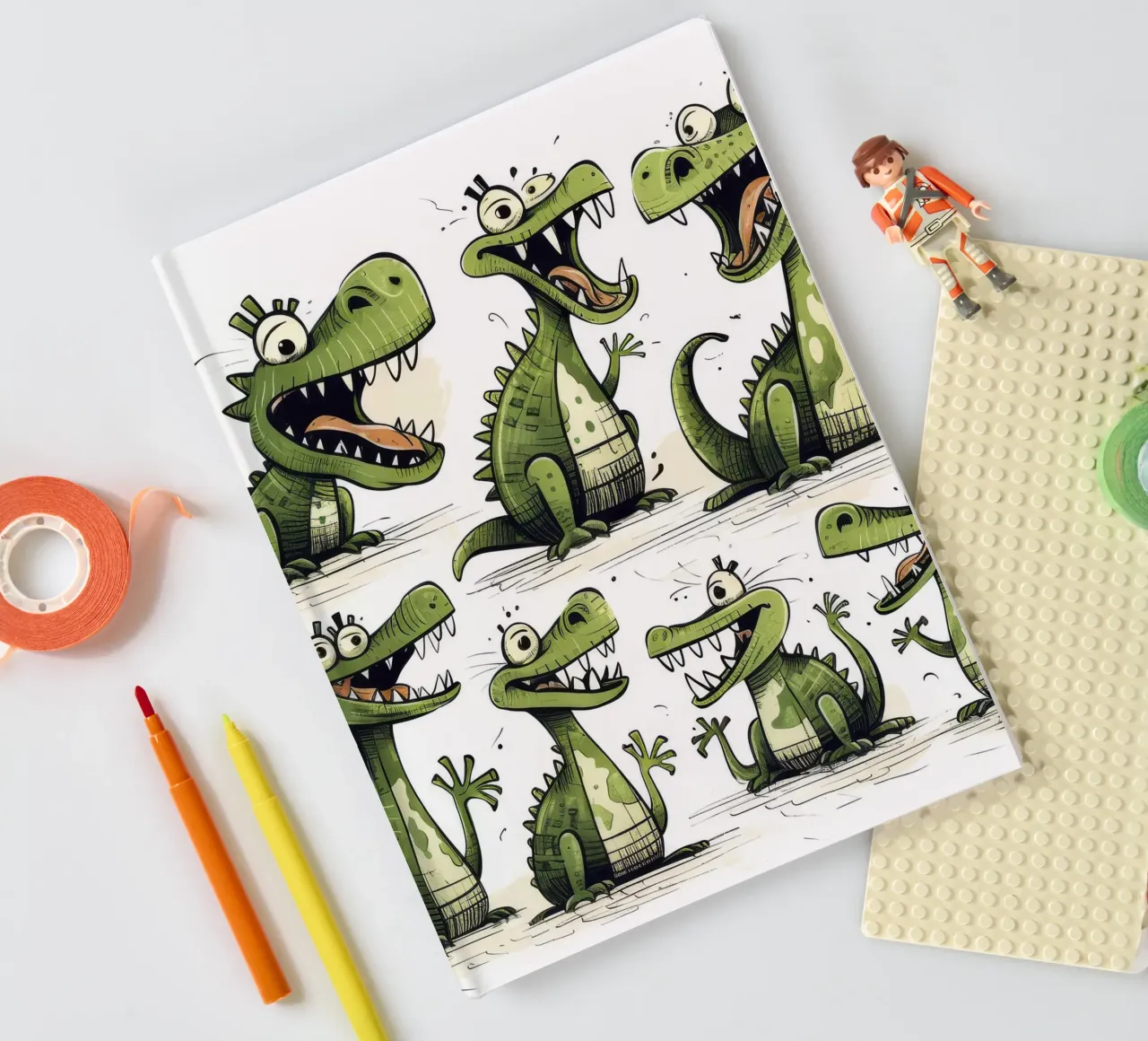 Gang de crocodiles rétro carnet de notes de Funny Animals