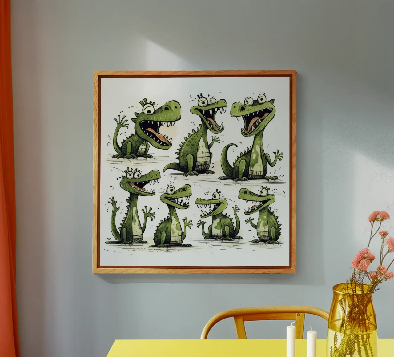 Pandilla de cocodrilos retro metacrilato de Funny Animals