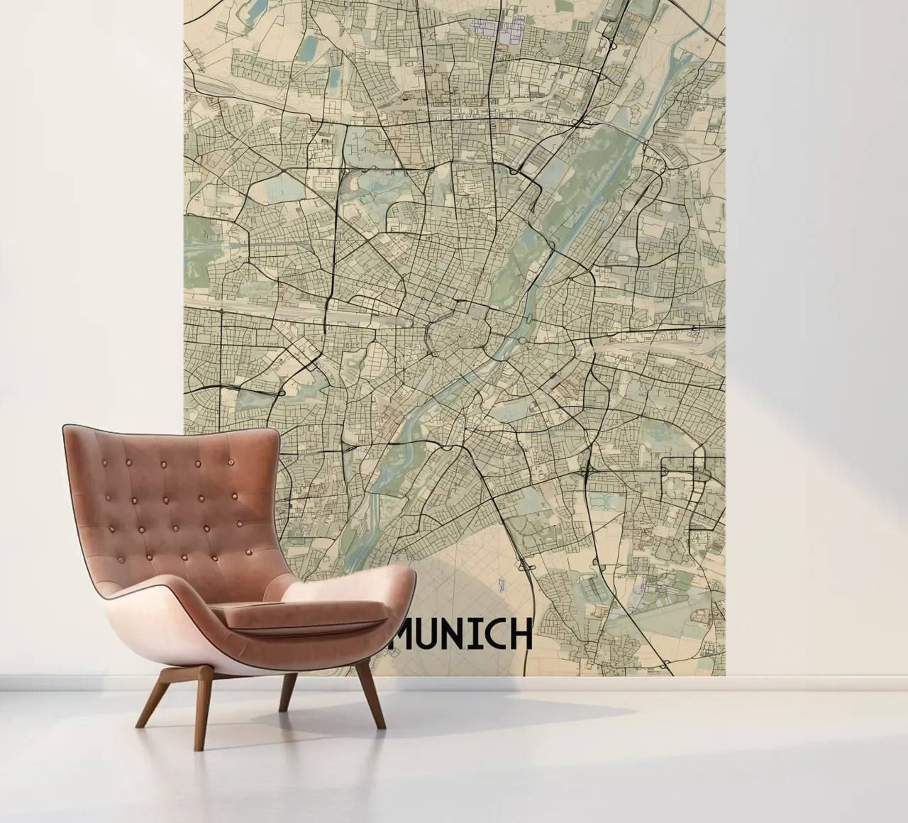 Stadtplan München Fototapete von Christopher Adams