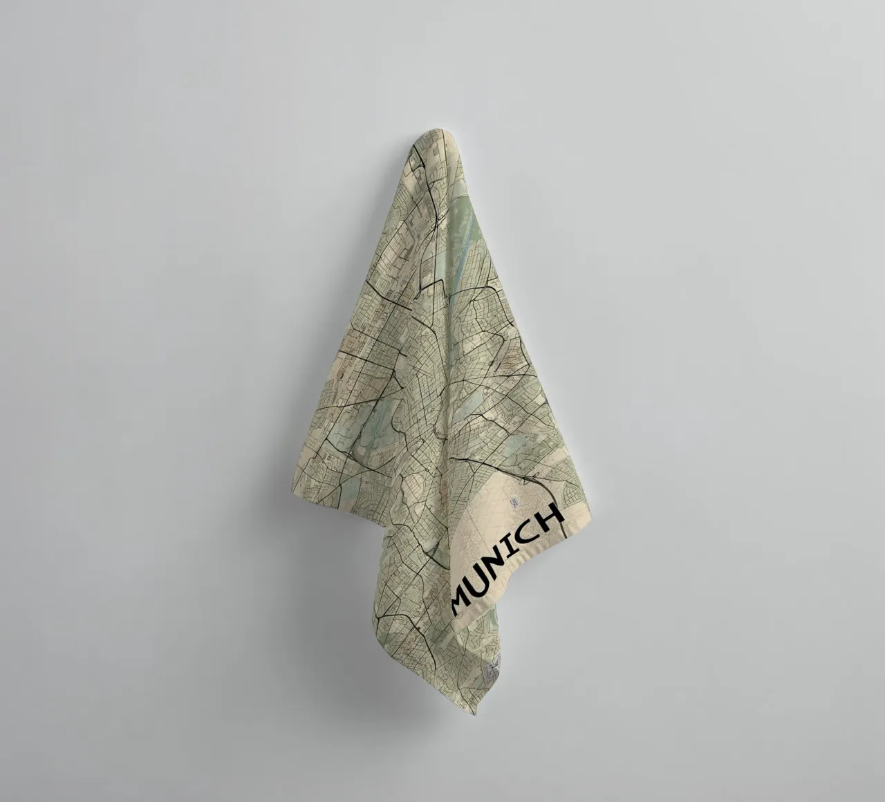 Plano de Múnich toalla de baño de Christopher Adams