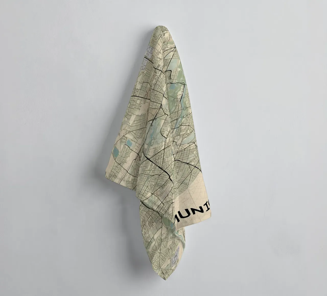 Plano de Múnich toalla de baño de Christopher Adams