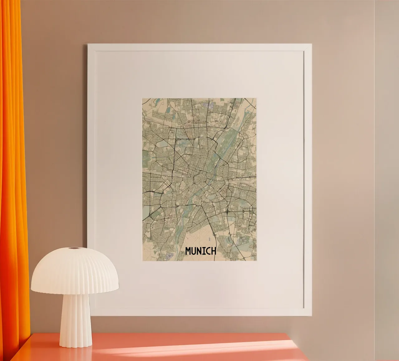 Stadtplan München Poster von Christopher Adams