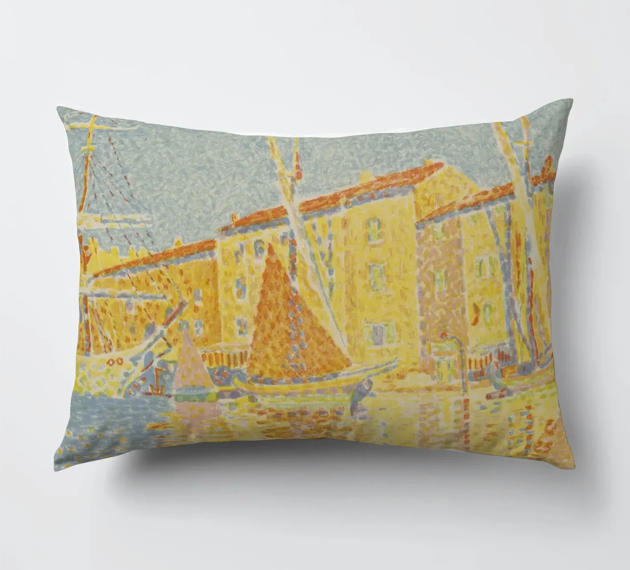 Paul Signac - Porto di Saint Tropez cuscino da Timeless Artworks