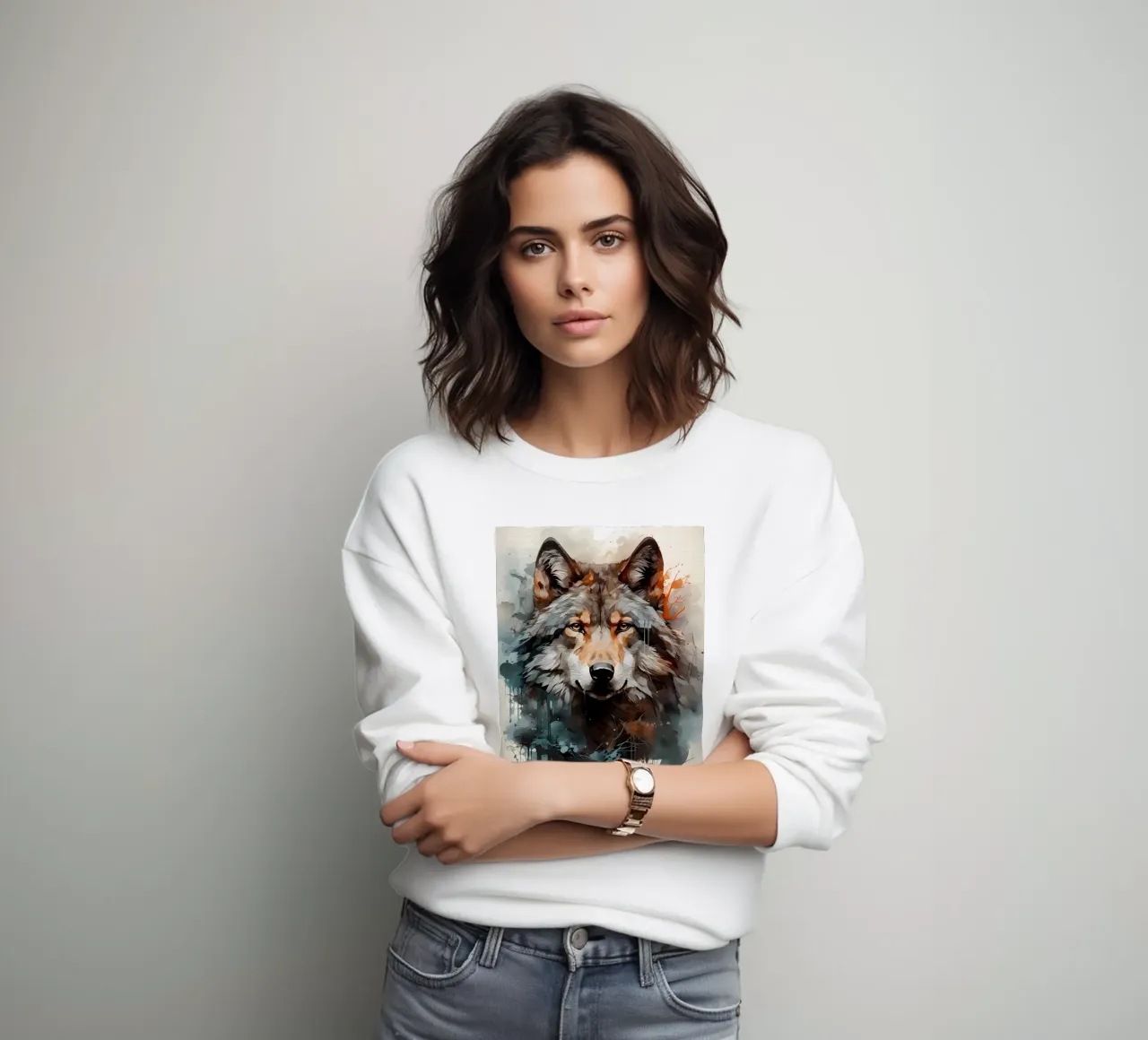 Animale lupo felpa da Pierre Walton