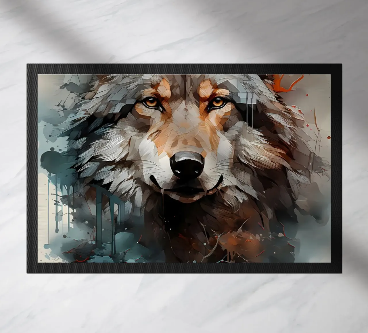 Wolf Animal doormat by Pierre Walton