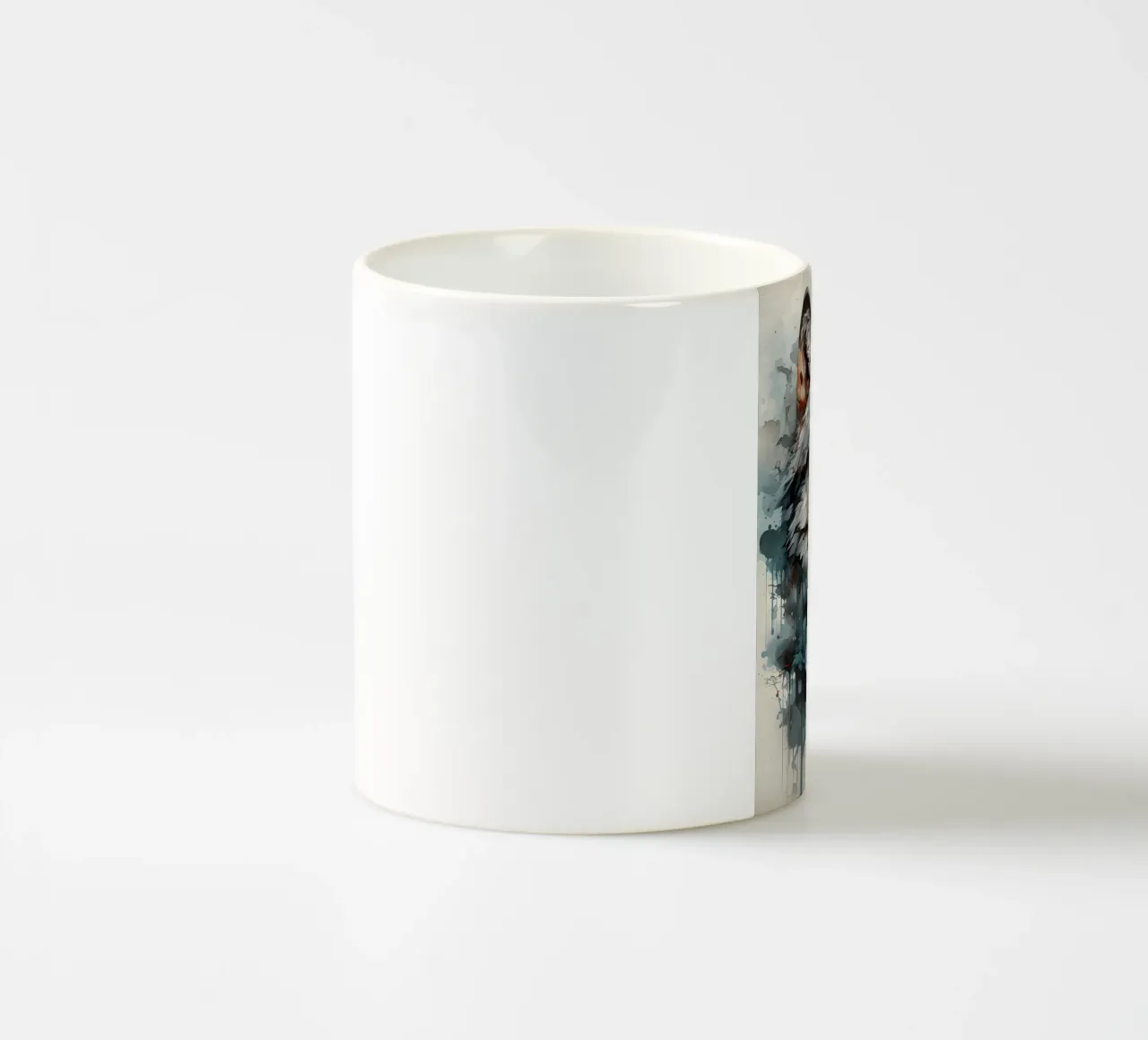 Animale lupo tazza in ceramica da Pierre Walton