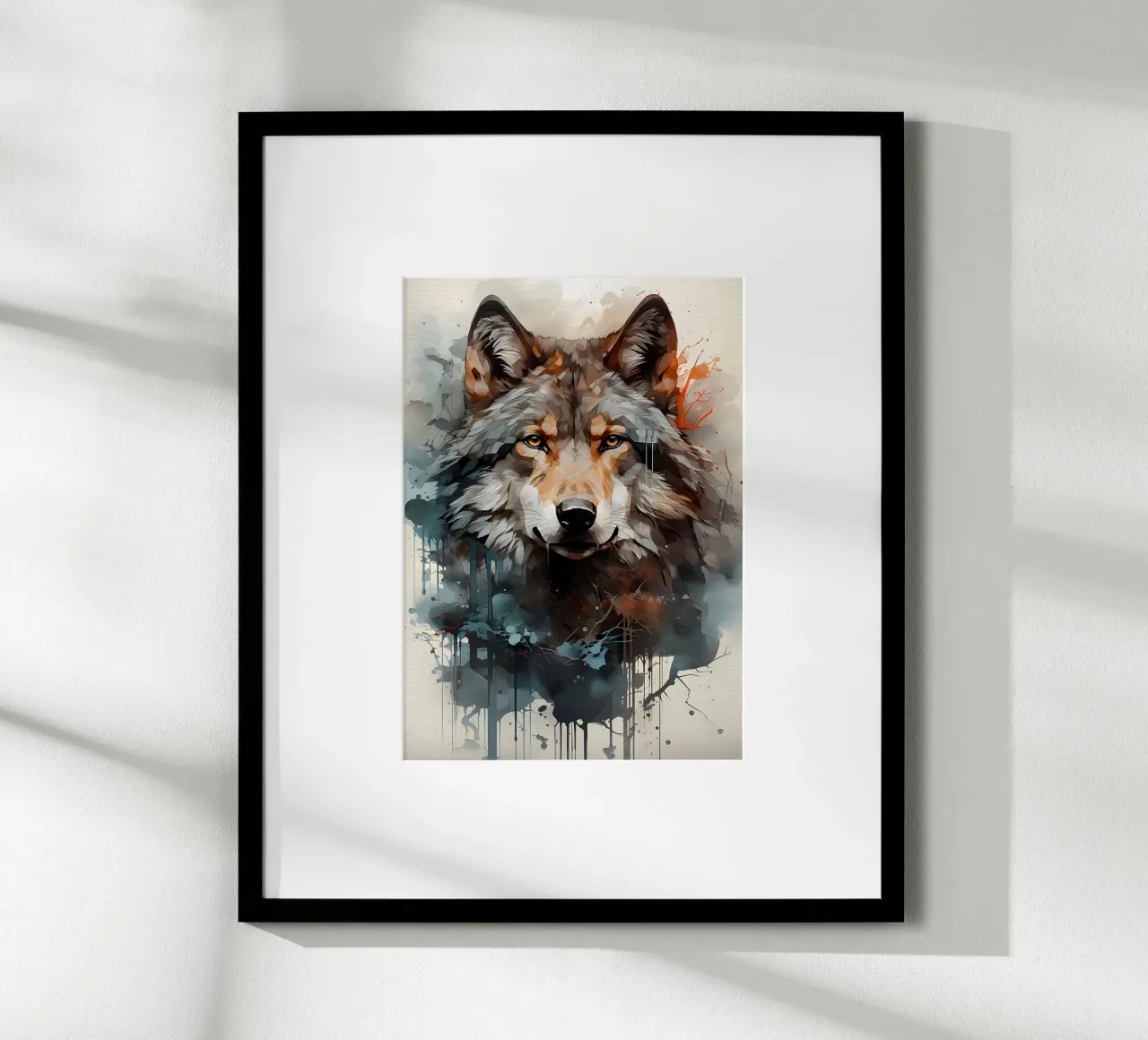Wolf Dier poster van Pierre Walton