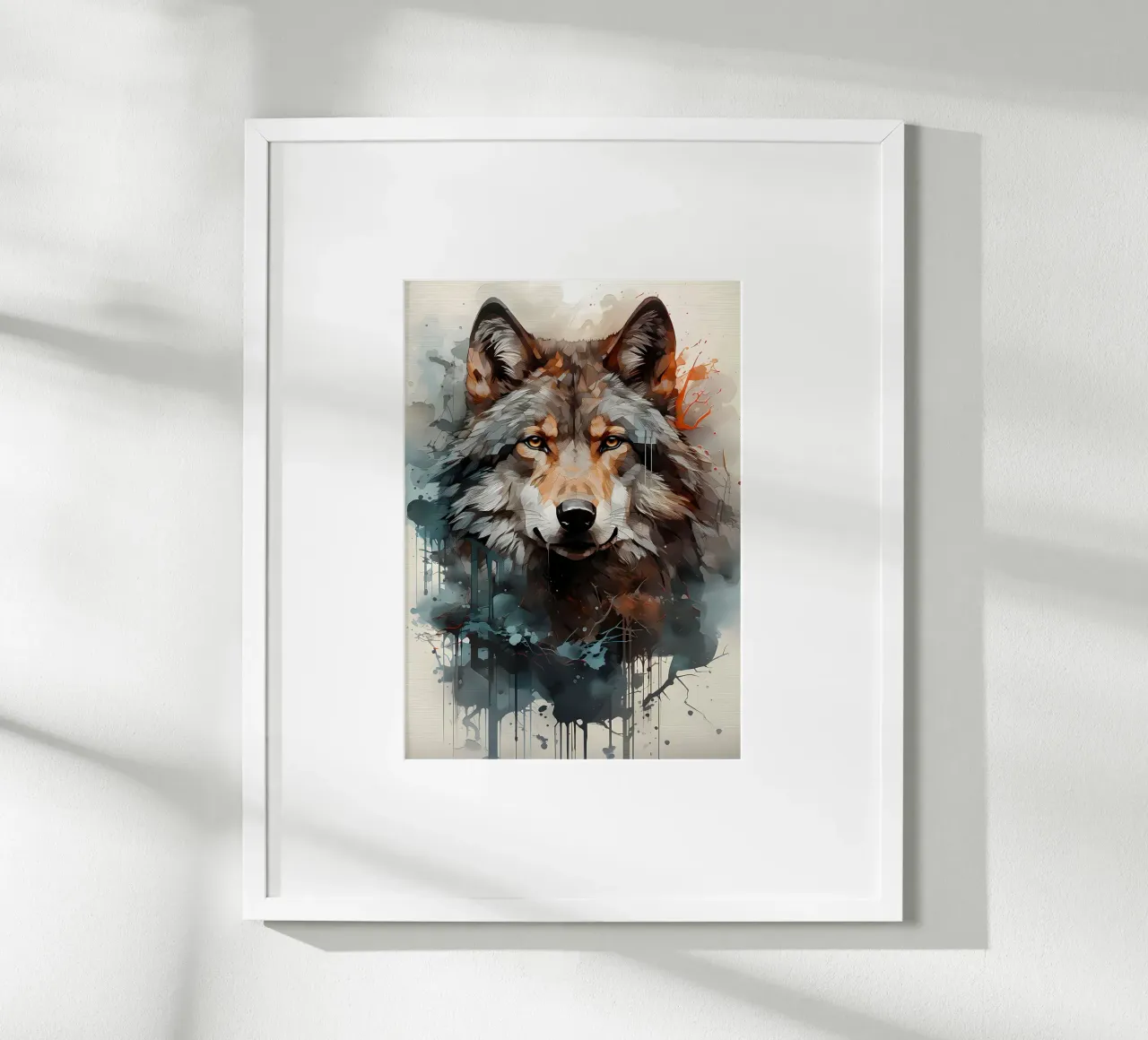Wolf Dier poster van Pierre Walton