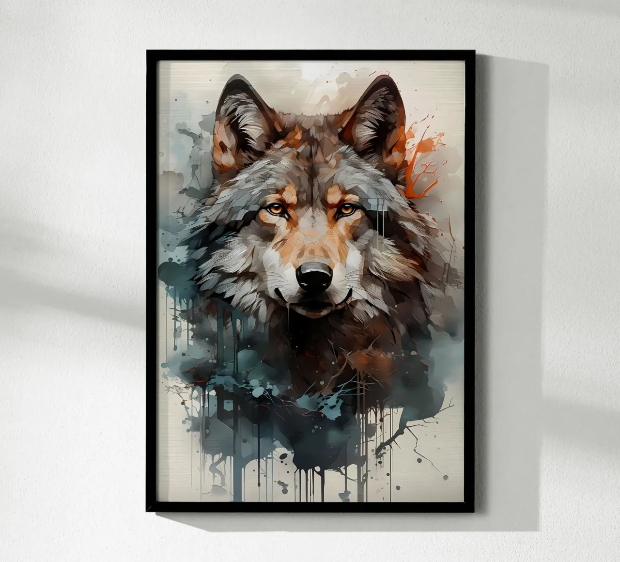 Wolf Dier poster van Pierre Walton