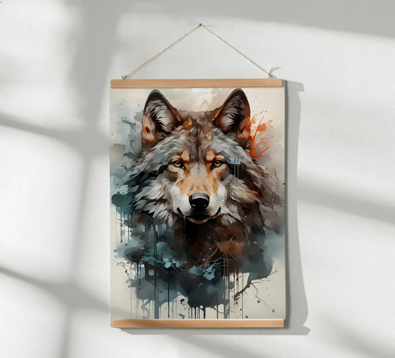 Wolf Dier poster van Pierre Walton