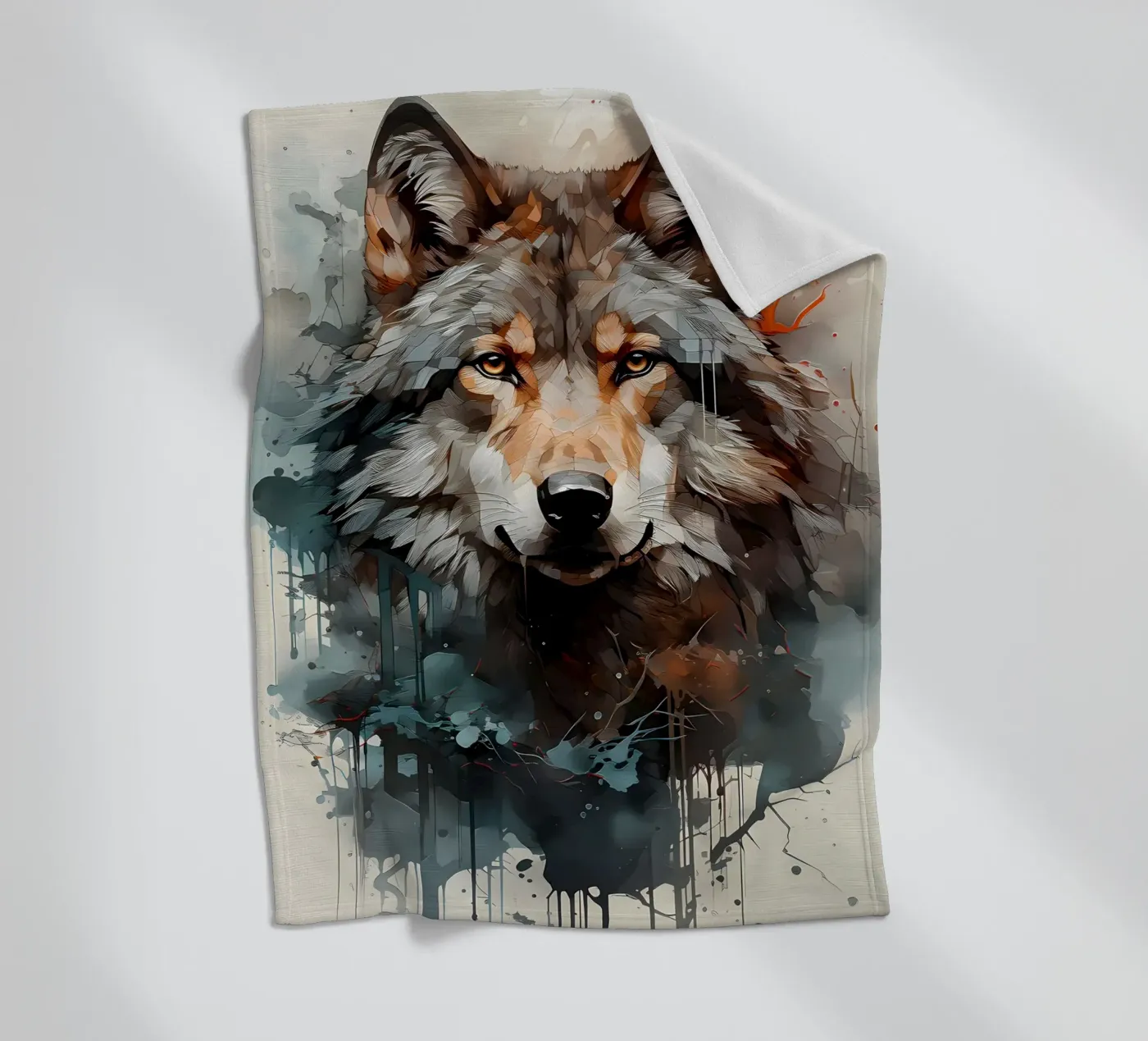 Wolf Dier fleecedeken van Pierre Walton