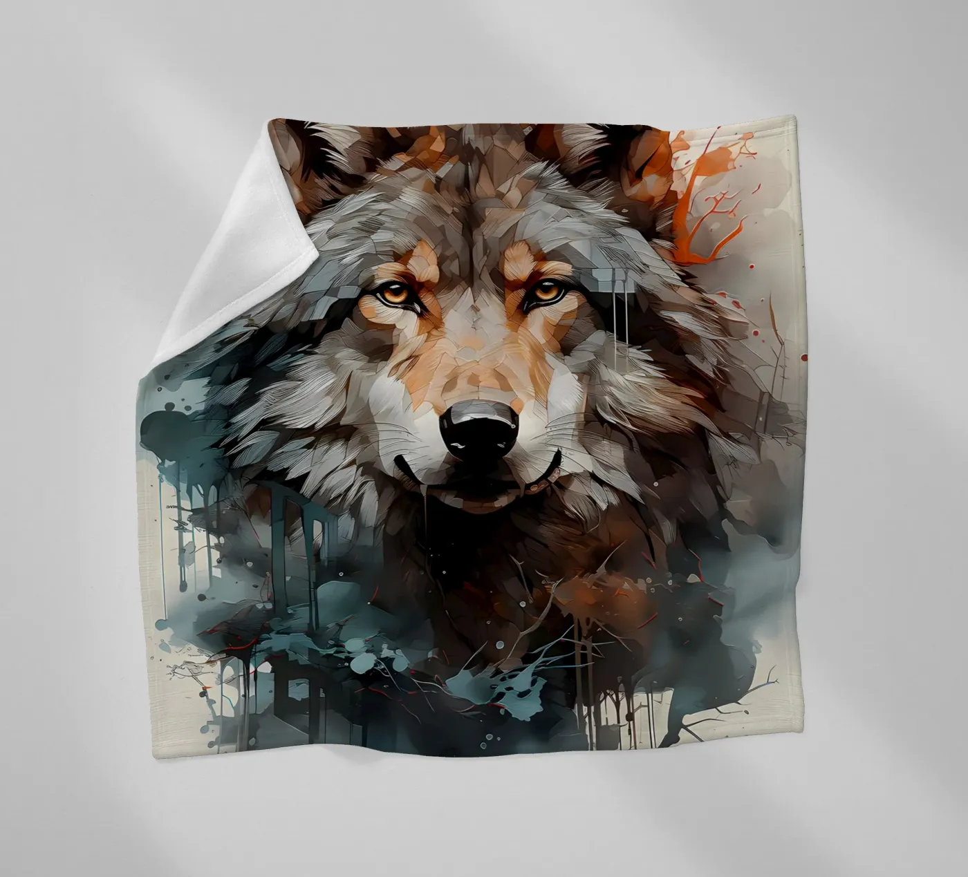 Wolf Dier fleecedeken van Pierre Walton