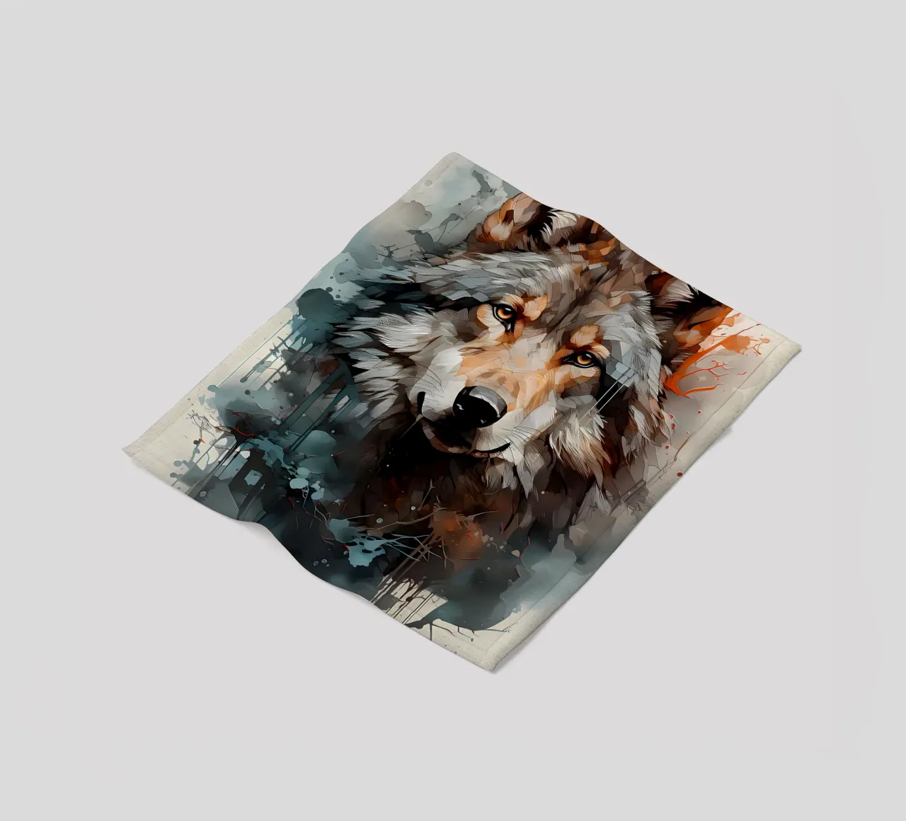 Animale lupo coperta in pile da Pierre Walton