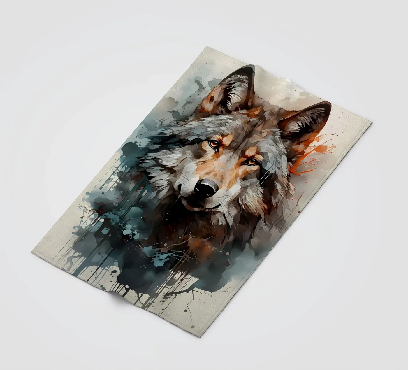 Wolf Dier fleecedeken van Pierre Walton