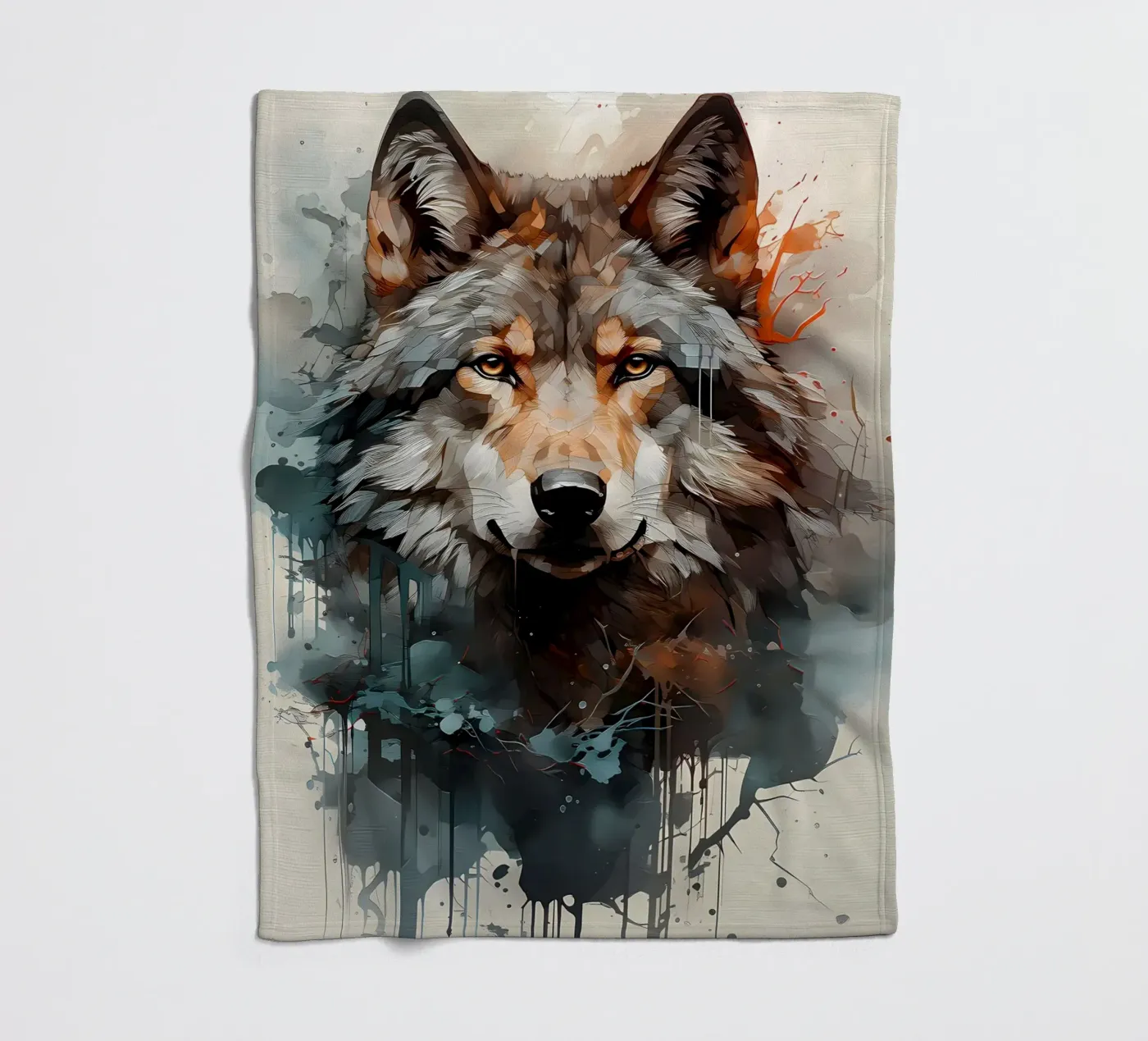 Wolf Dier fleecedeken van Pierre Walton