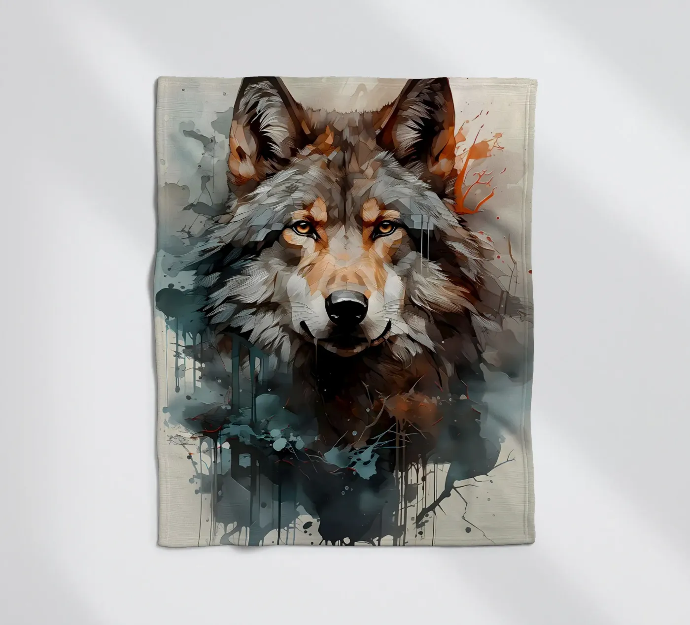 Wolf Dier fleecedeken van Pierre Walton