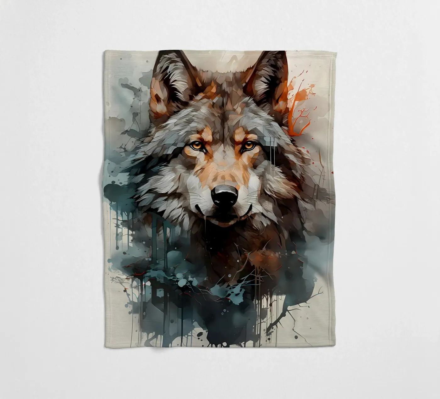 Wolf Dier fleecedeken van Pierre Walton