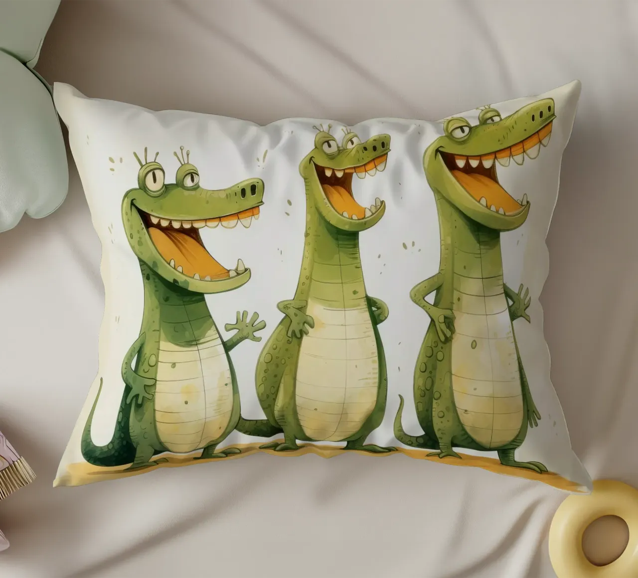 Retro Crocodile Gang cuscino da Funny Animals