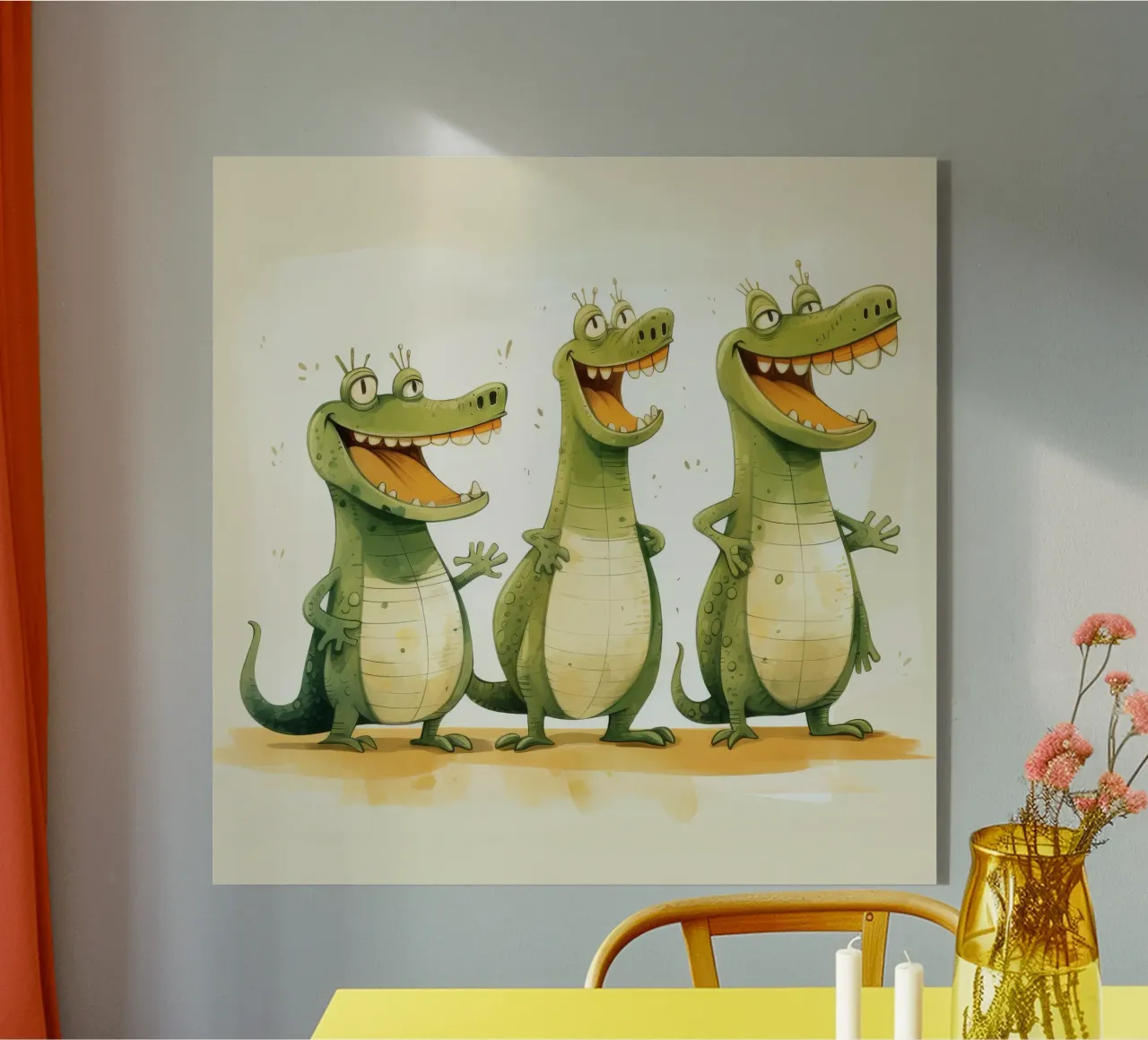 Pandilla de cocodrilos retro metacrilato de Funny Animals