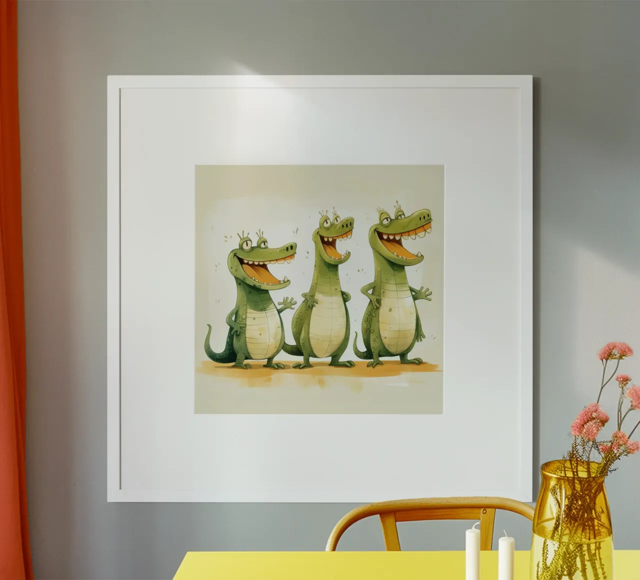 Retro-Krokodilbande Poster von Funny Animals