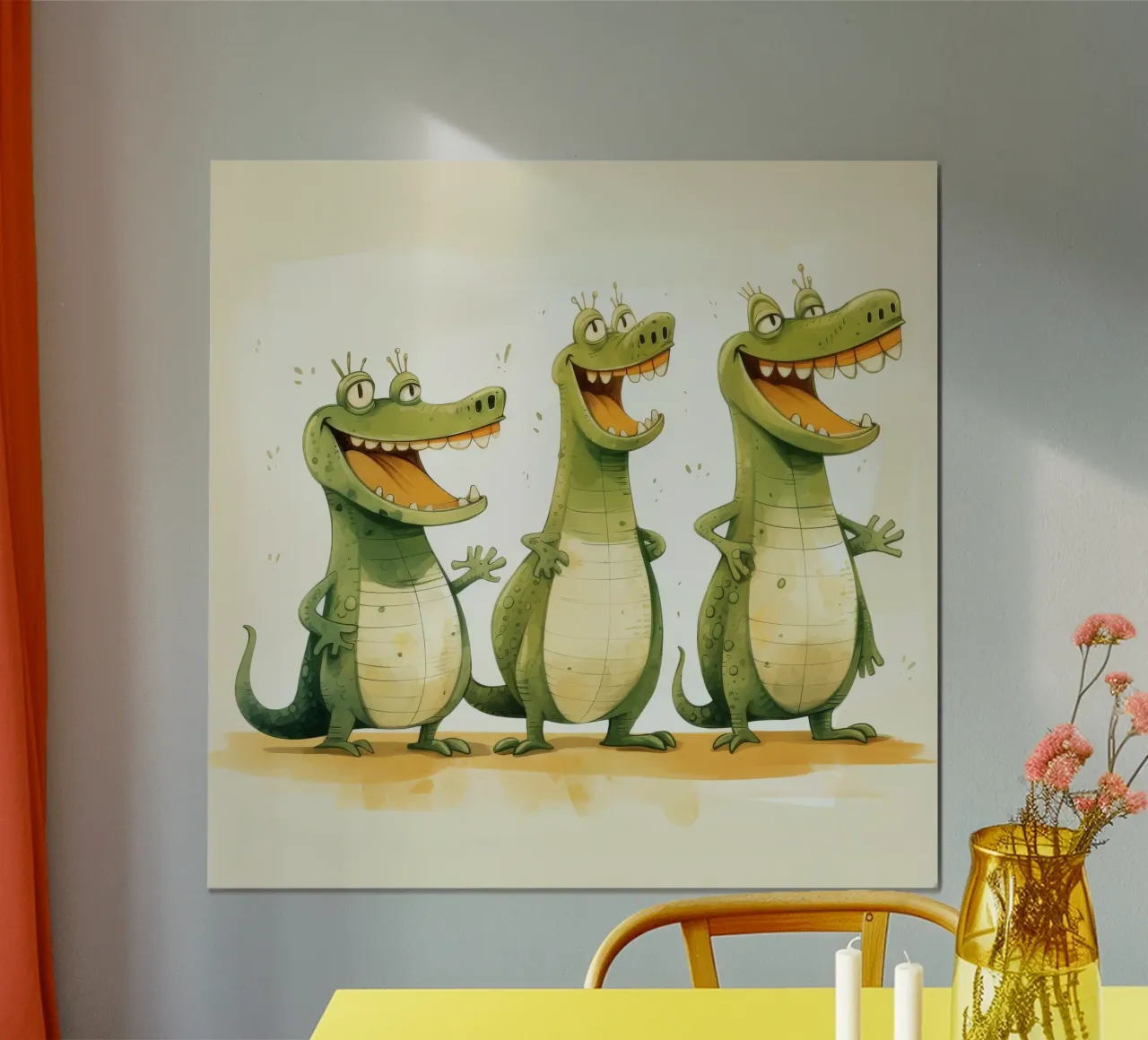 Retro Crocodile Gang carta hahnemühle da Funny Animals