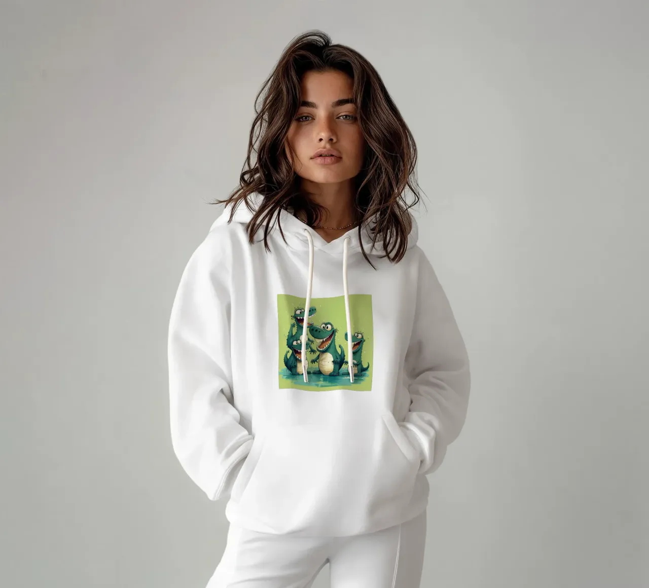 Retro Crocodile Gang felpa con cappuccio da Funny Animals