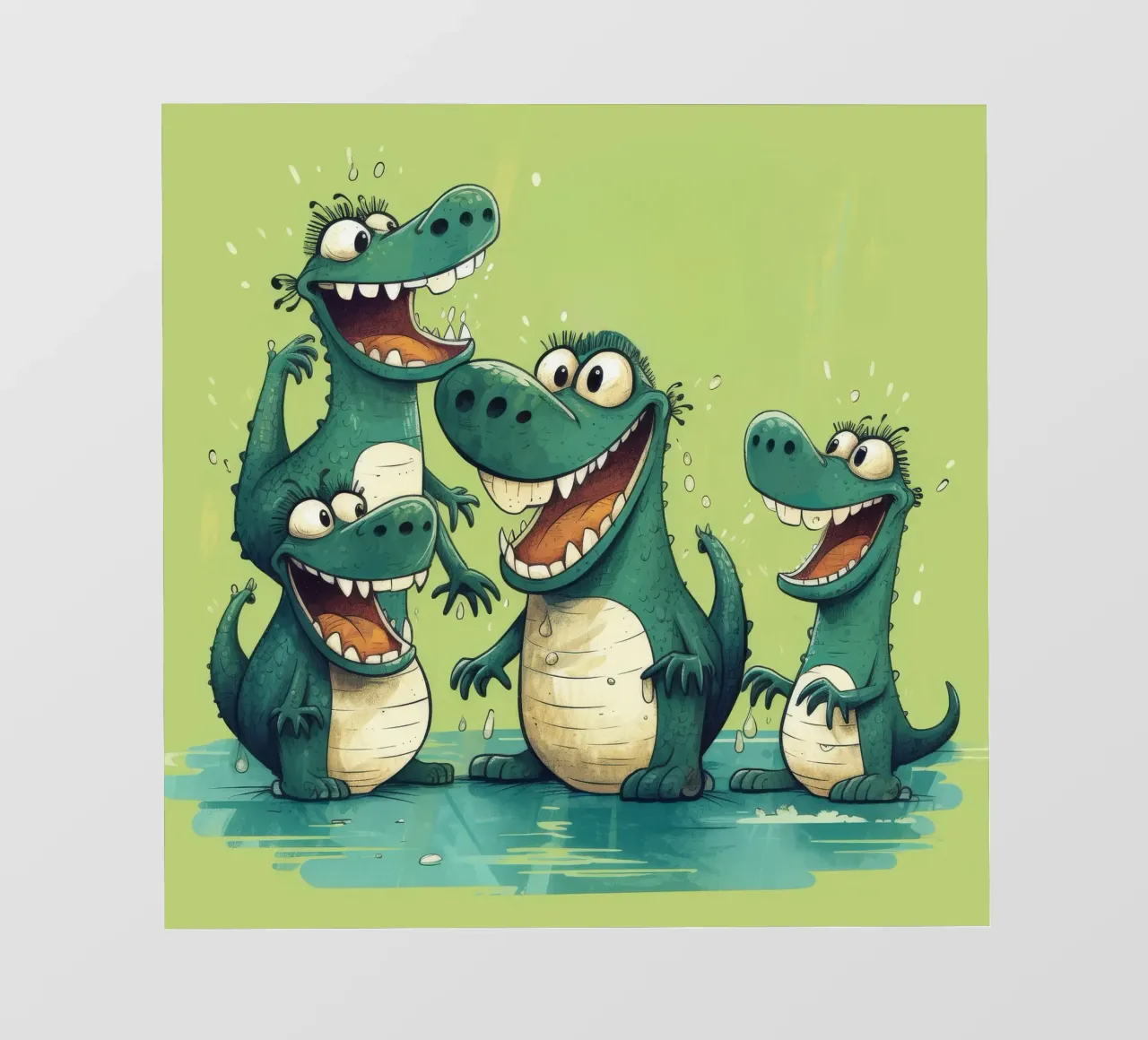Retro Crocodile Gang pellicola backlit da Funny Animals