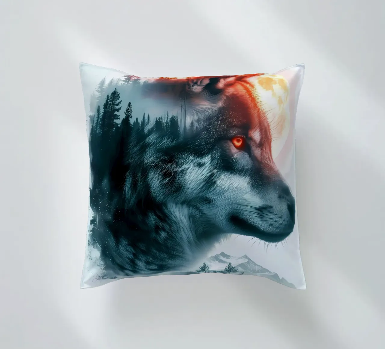 Animale lupo cuscino da Pierre Walton