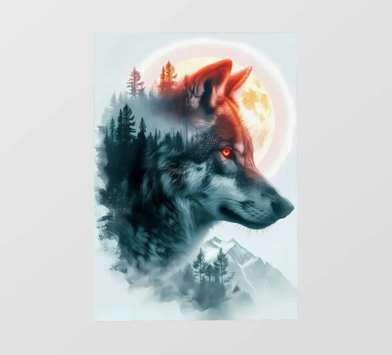 Animal lobo papel para pared de Pierre Walton