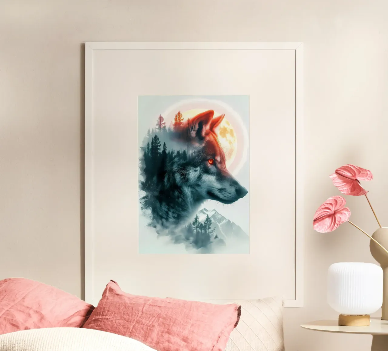 Wolf Dier poster van Pierre Walton