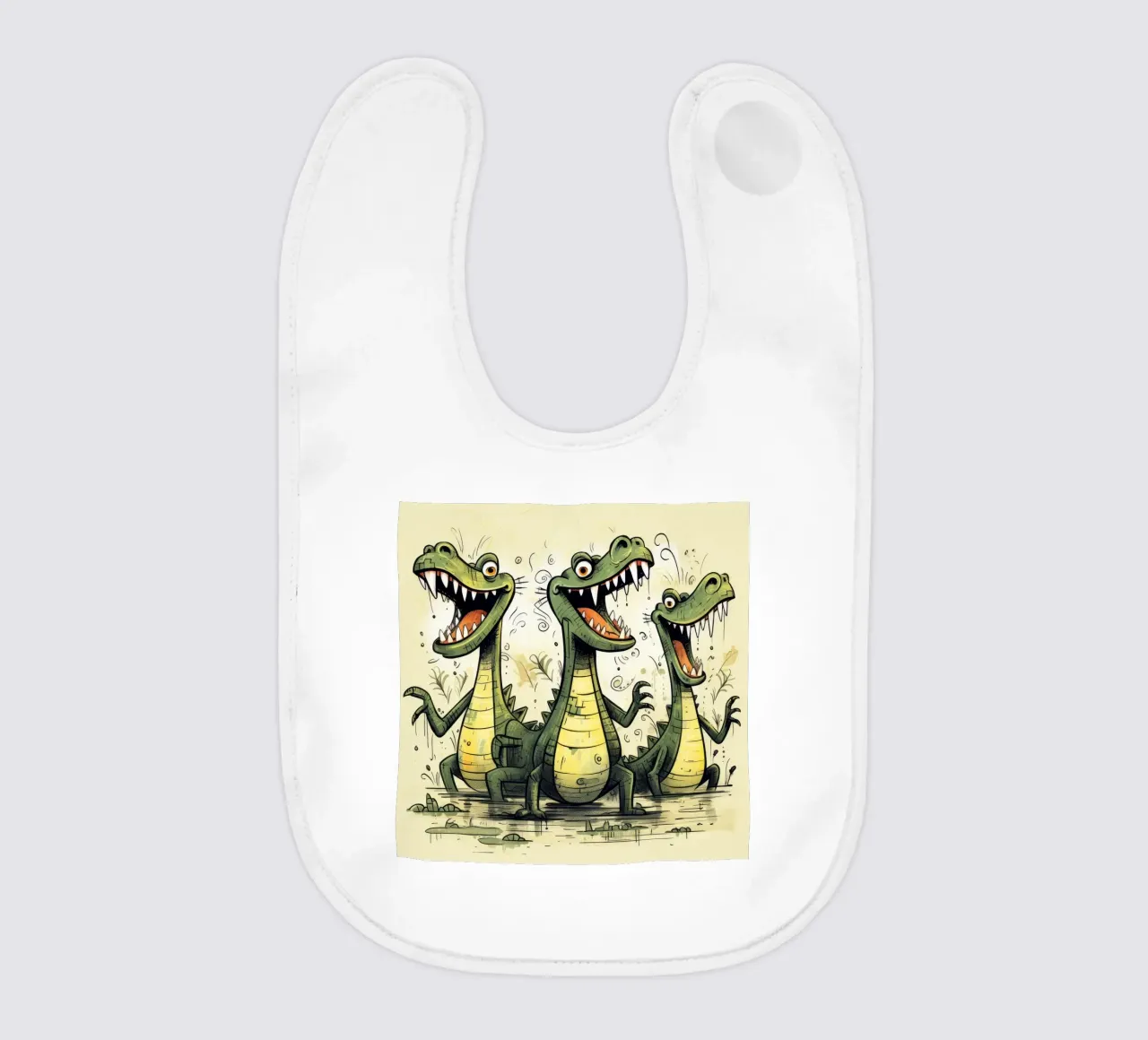 Retro-Krokodilbande Babylätzchen von Funny Animals