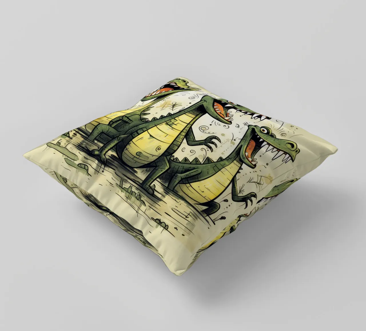 Retro Crocodile Gang cuscino da Funny Animals