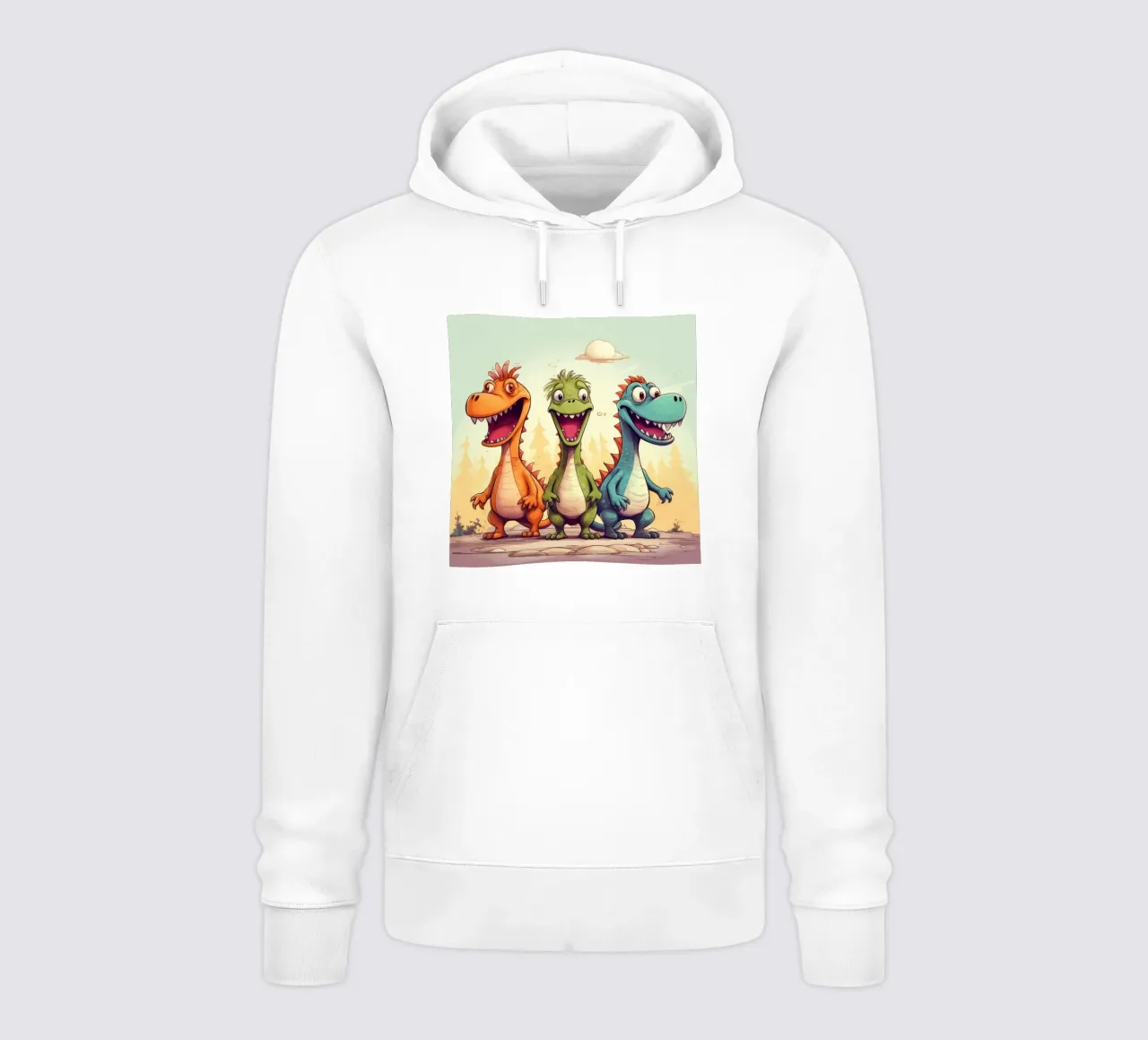 Cartoni animati retro Funny Cute Dinosaurs felpa con cappuccio da Funny Animals