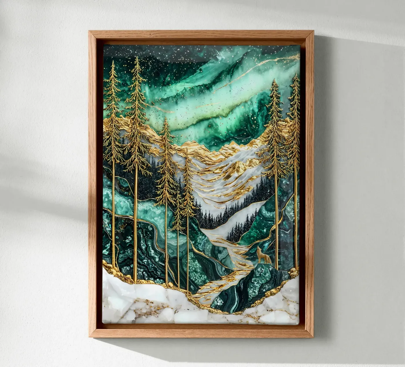 Wolf Dier canvas van Pierre Walton