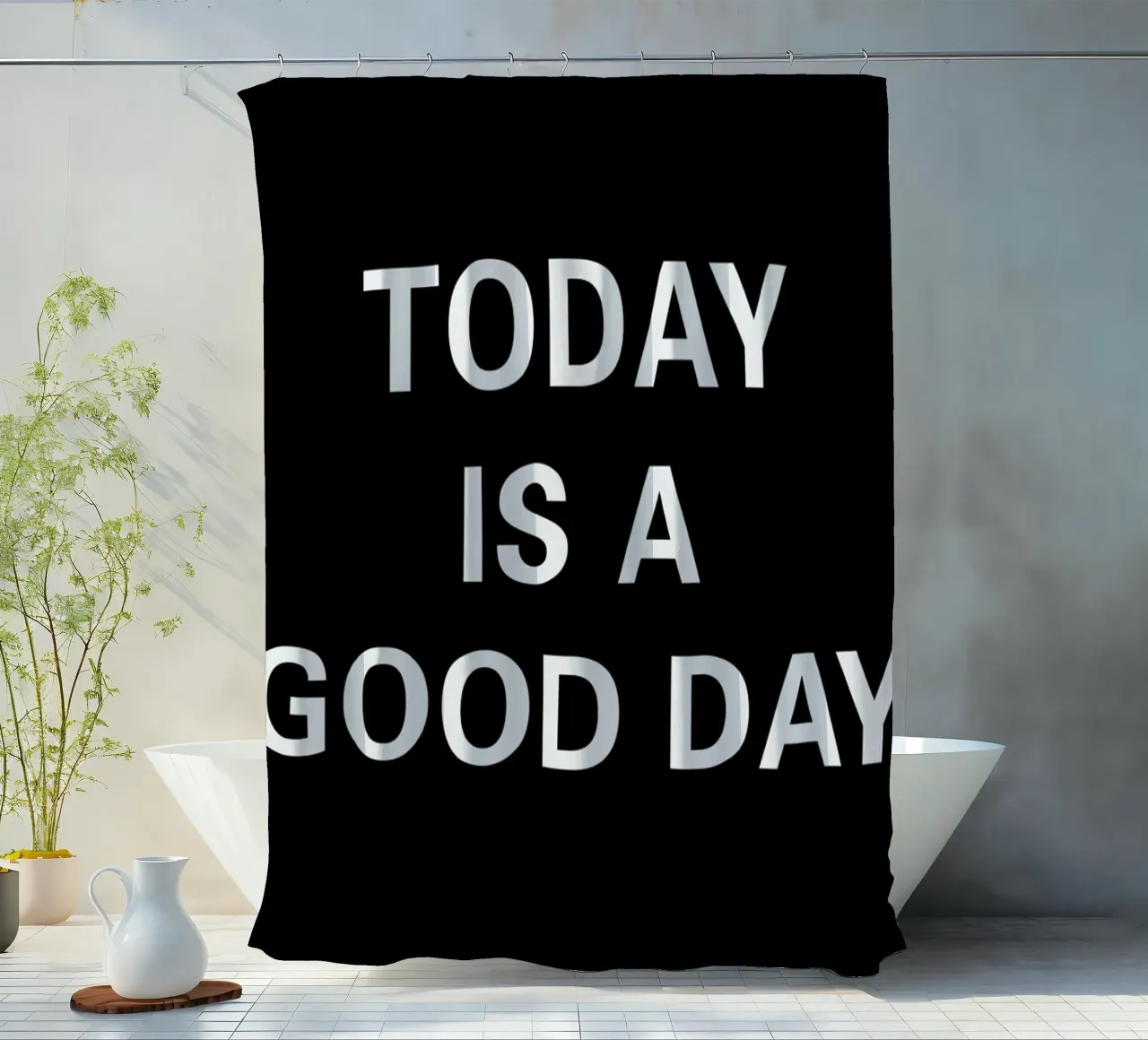 The Today Poster shower curtain by And I Love You She Said