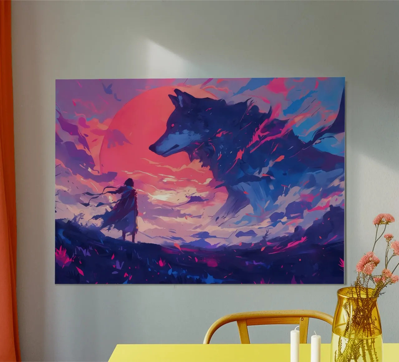 Wolf Dier poster van Pierre Walton