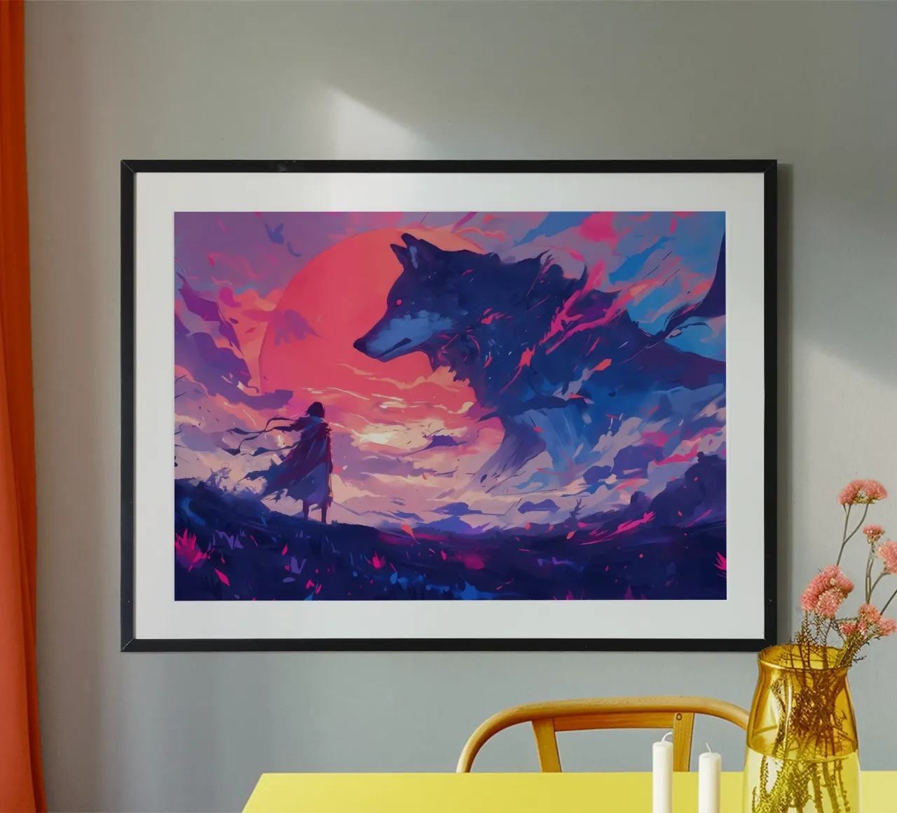 Wolf Dier poster van Pierre Walton