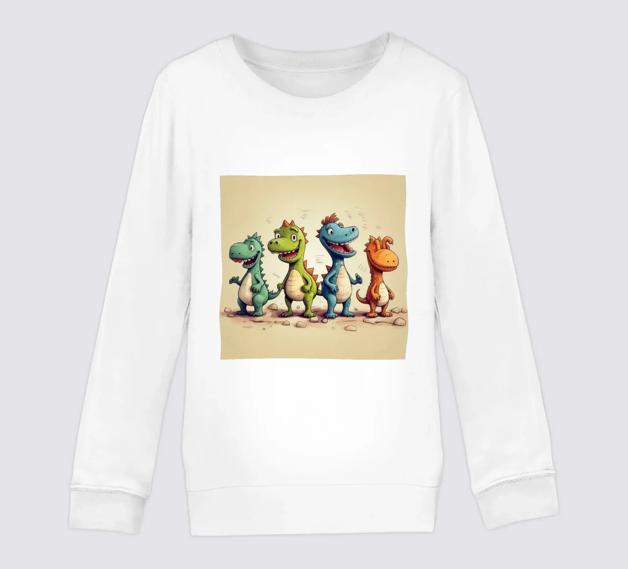 Retro Dinosaur Gang Kinder Sweatshirt von Funny Animals